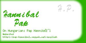 hannibal pap business card